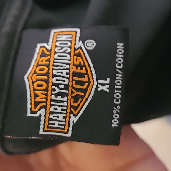 HARLEY DAVIDSON Black V TWIN FAT BOY Cotton Sz‎ XL Short Sleeve T Shirt VTG 90s - Picture 6 of 10